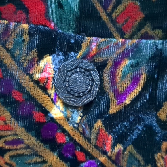 Velvet Jewel Toned Floral Jacket - Picture 11 of 12